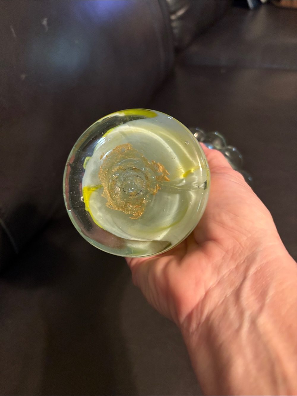 Handblown Yellow and White Art Glass Vase - Home Accents - Picture 5 of 5